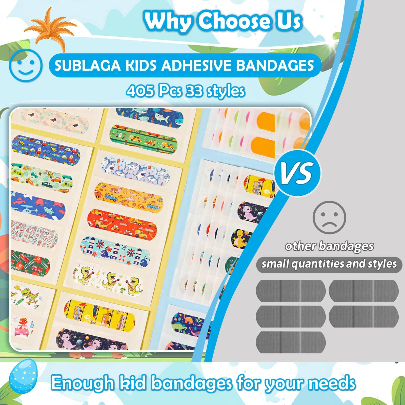 Sublaga underwater creatures bandages, breathable protection for minor scrapes