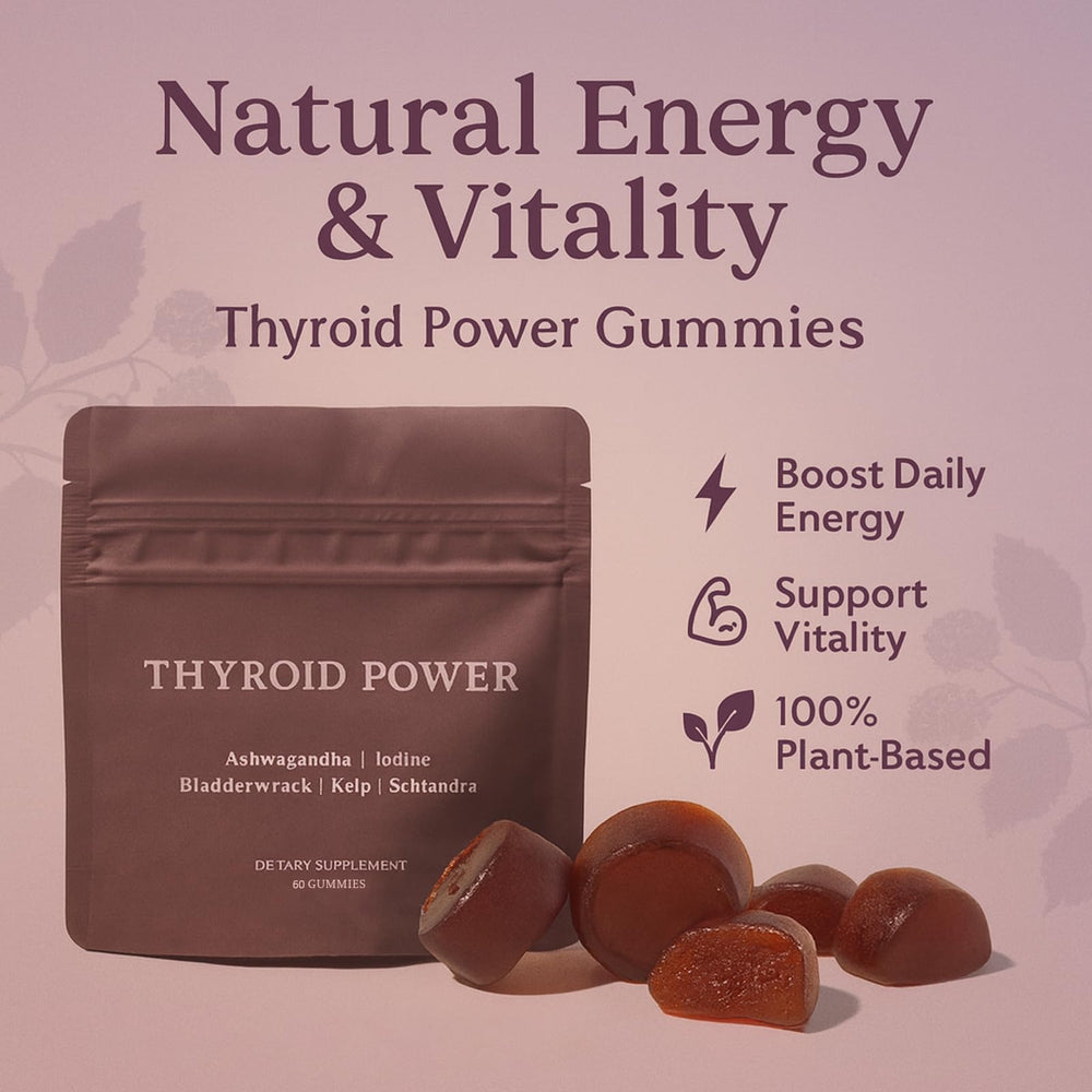 SUBMETIC Thyroid Power Gummies closeup-fruits highlights fruity flavor and chewy texture.