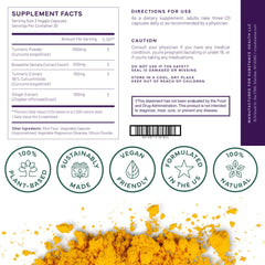 SUBSTANCE Nature’s Relief ingredients in bowls showing turmeric ginger boswellia.