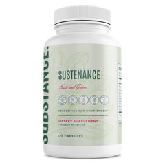 SUBSTANCE Sustenance Daily Greens bottle for convenient daily nutrition and energy.