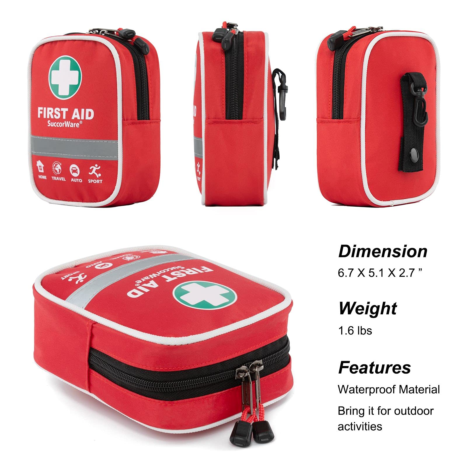 SuccorWare 130-piece kit with internal compartment focus, easy access