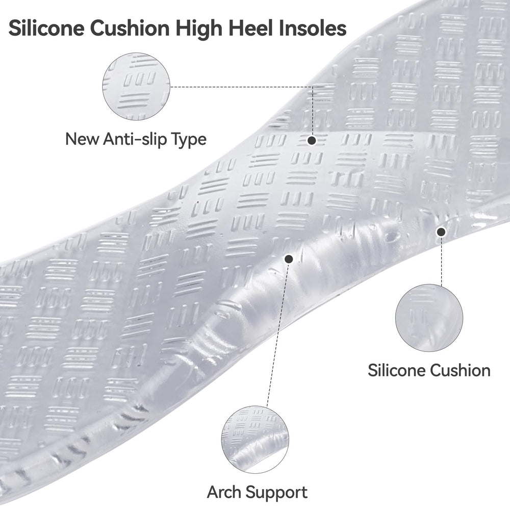 Suchewha anti-slip surface insoles help prevent slipping.