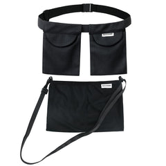 Suconbe mastectomy drain holder front view showing dual pockets for bottles