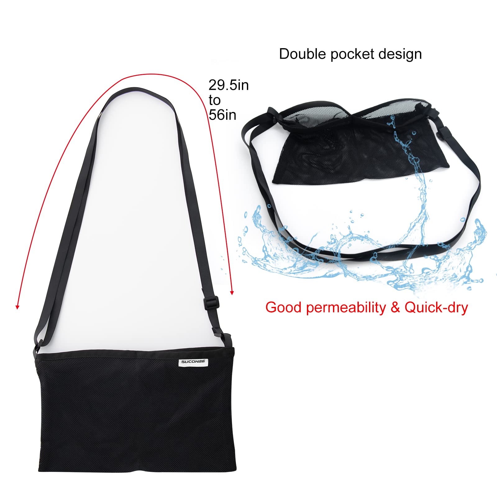 Adjustable waist belt and neck strap with Suconbe drain holder