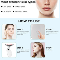 Suenohyu red light therapy face wand, side view for precise use