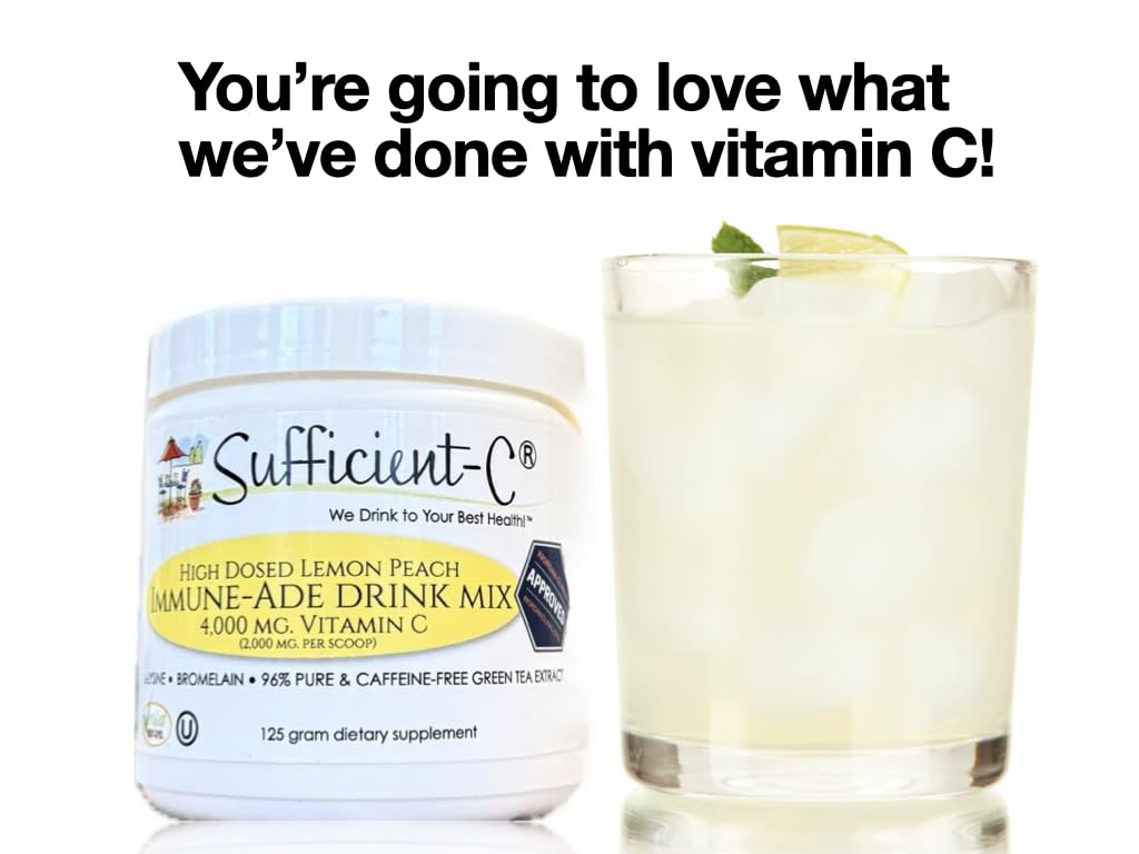 Sufficient-C green tea extract ingredient highlights caffeine-free energy support.