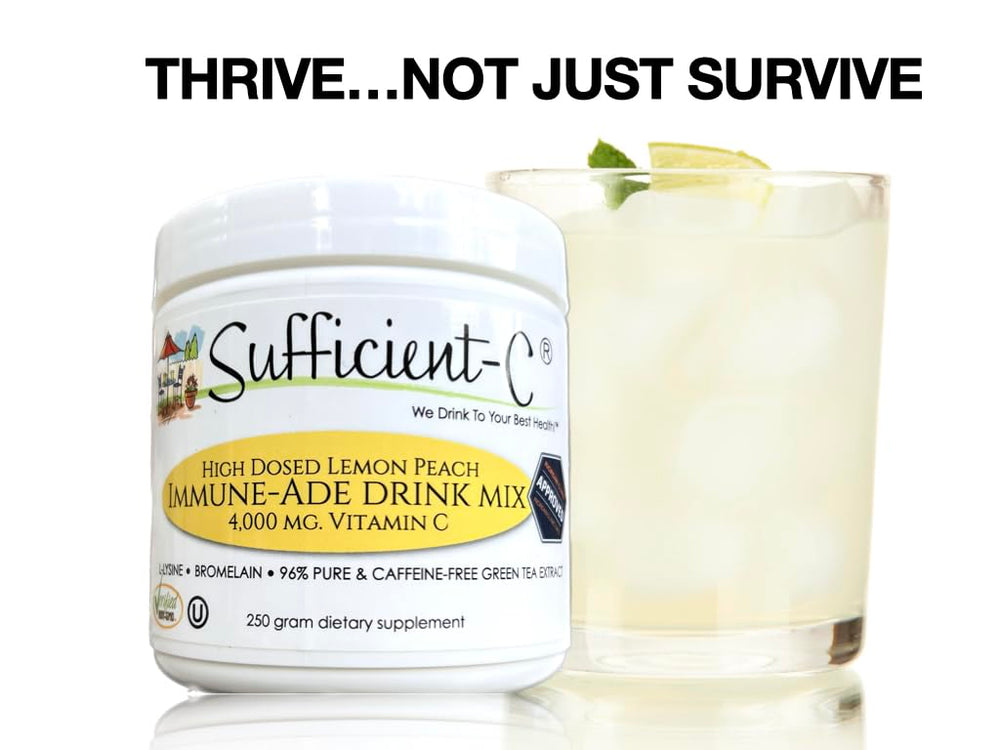 Sufficient-C green-tea-extract label shows caffeine-free source.