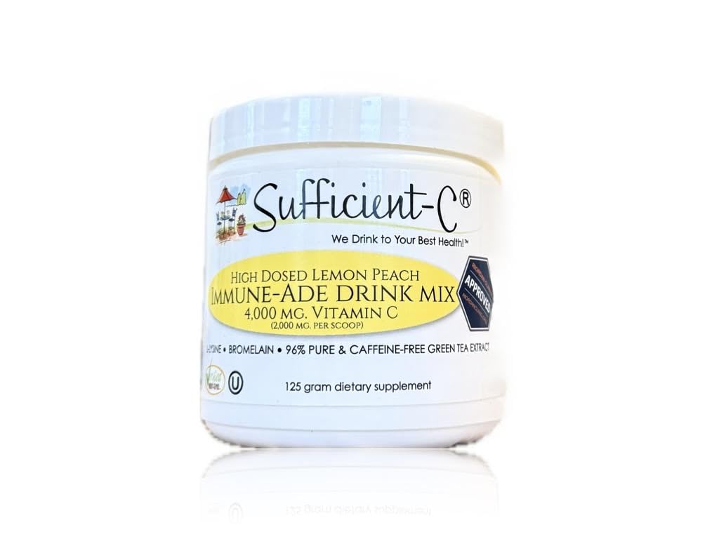 Sufficient-C vegan, kosher, gluten-free label for inclusive dietary choices.