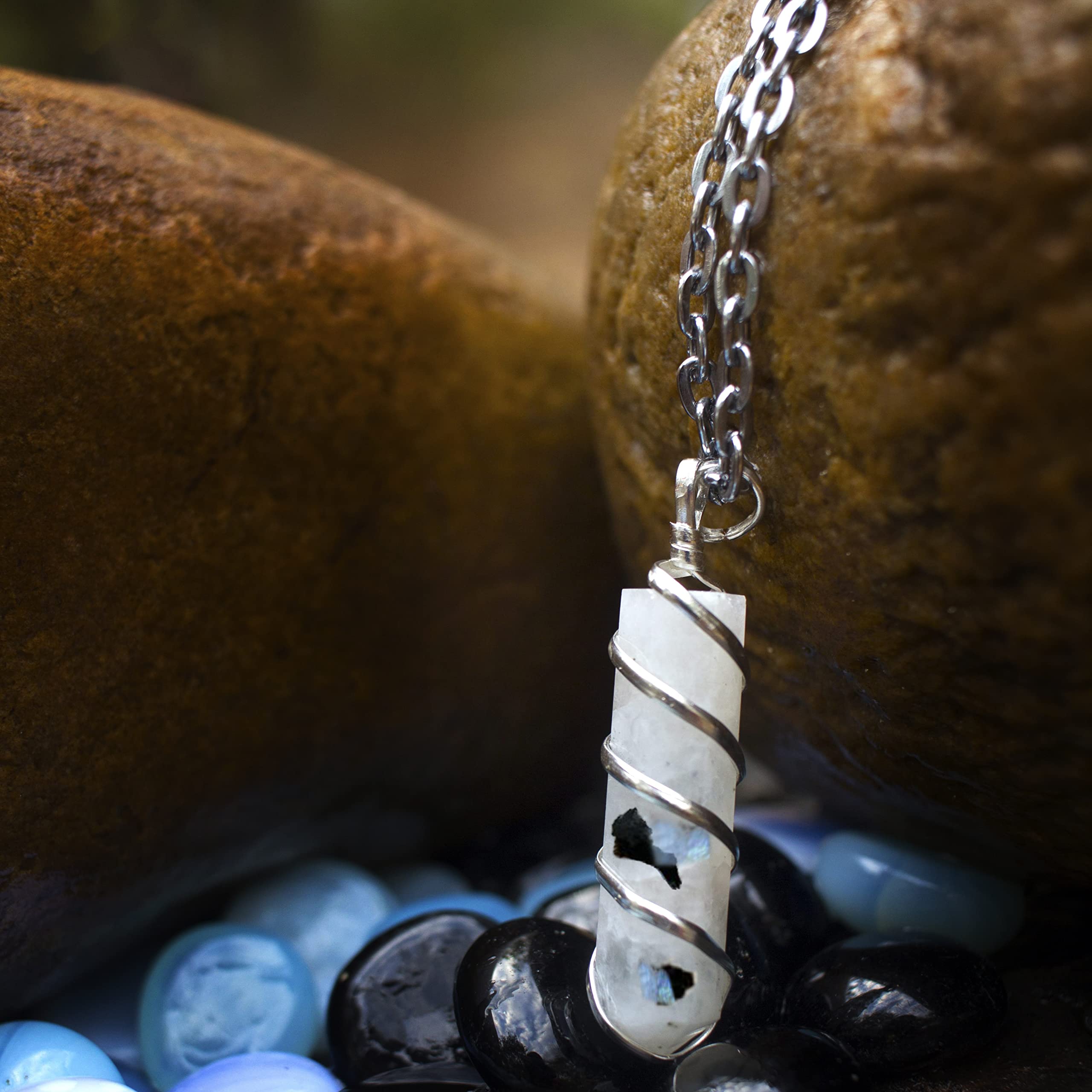 Sugandha Wellness Unisex gemstone necklace suitable for yoga, meditation, and everyday wear.