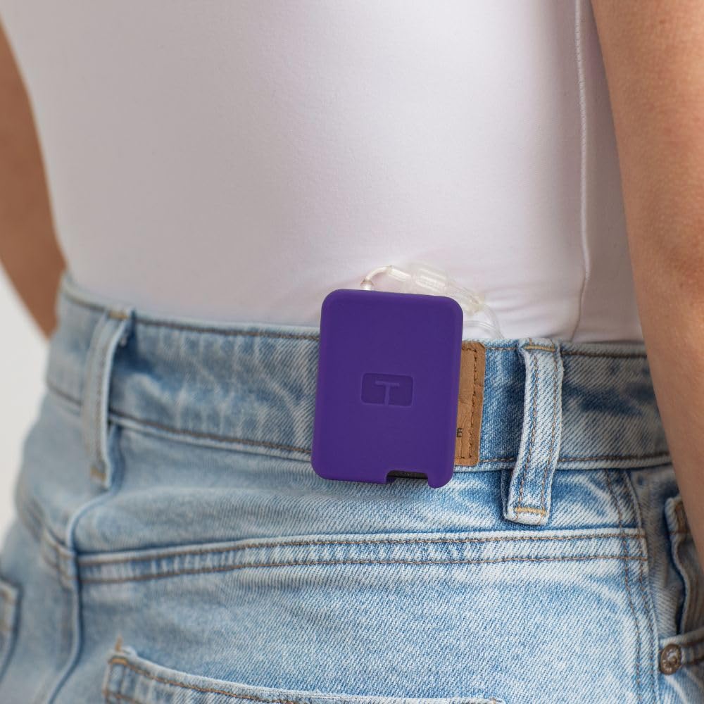 Sugar Medical Tandem Mobi purple privacy cover protects the device from scratches