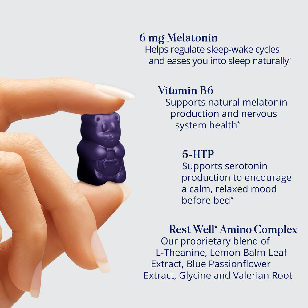 SugarBearPro Sleep Gummy bottle-label highlighting extra strength melatonin