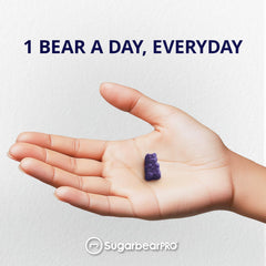 SugarBearPro Sleep Gummy gummy-closeup with chewy texture and color
