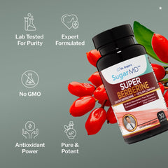 SugarMD Super Berberine cinnamon blend on a kitchen counter