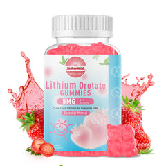 SUGAWITA Lithium Orotate Gummies bottle front for daily tension balance.