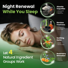 Suirenth overnight foot pad application demonstrates simple, convenient night routine.