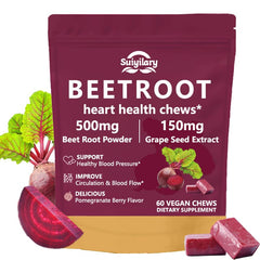 Suiyilary Beet Root Soft Chews packaging shown for on-the-go energy option