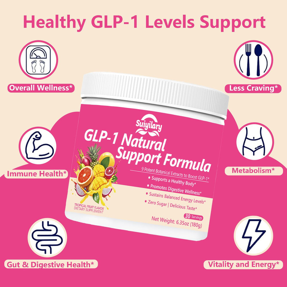 Pouring Suiyilary GLP-1 Booster into a glass for easy daily use