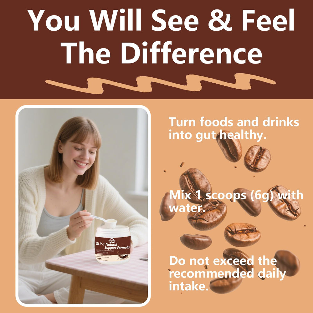 Ingredient-focused scoop beside label referencing Yerba Mate and Berberine for natural energy support.