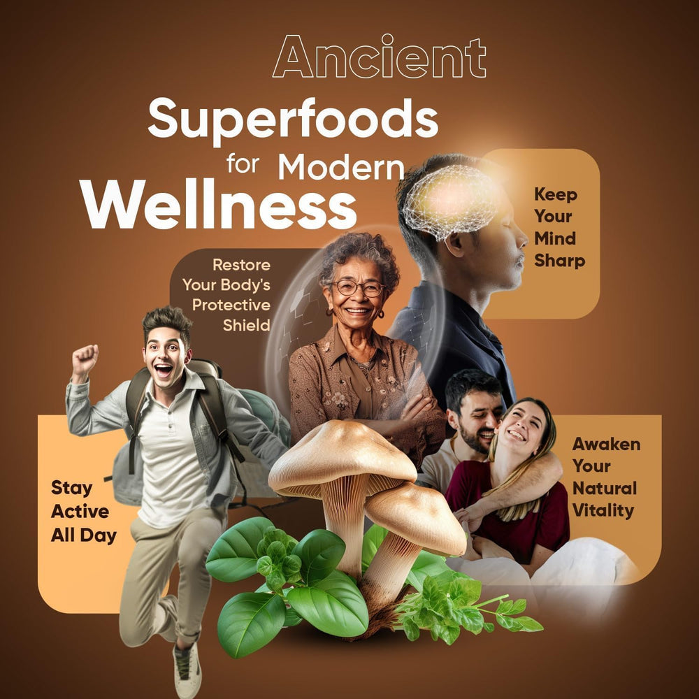 Suiyilary Mushroom Coffee powder scoop illustrates convenient 5g serving for quick boosts.