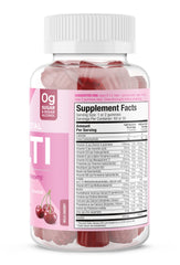 SUKU Teen Girl gummies closeup highlights chewy texture and cherry flavor.