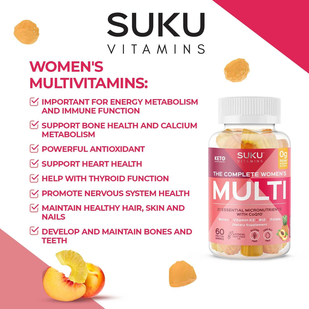 SUKU Vitamins Complete Women's Multi sugar-free pack — enjoy sugar-free wellness.