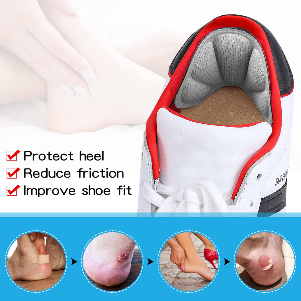 SUMBLIME adhesive heel grips; secure self-adhesive backing prevents slipping inside shoes
