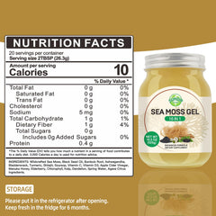 SumDIP Sea Moss Gel bottle pour demonstrates easy daily addition to smoothies