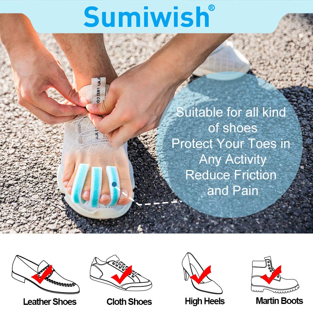 Sumiwish foam toe separators blue pack packaging highlights value and reuse