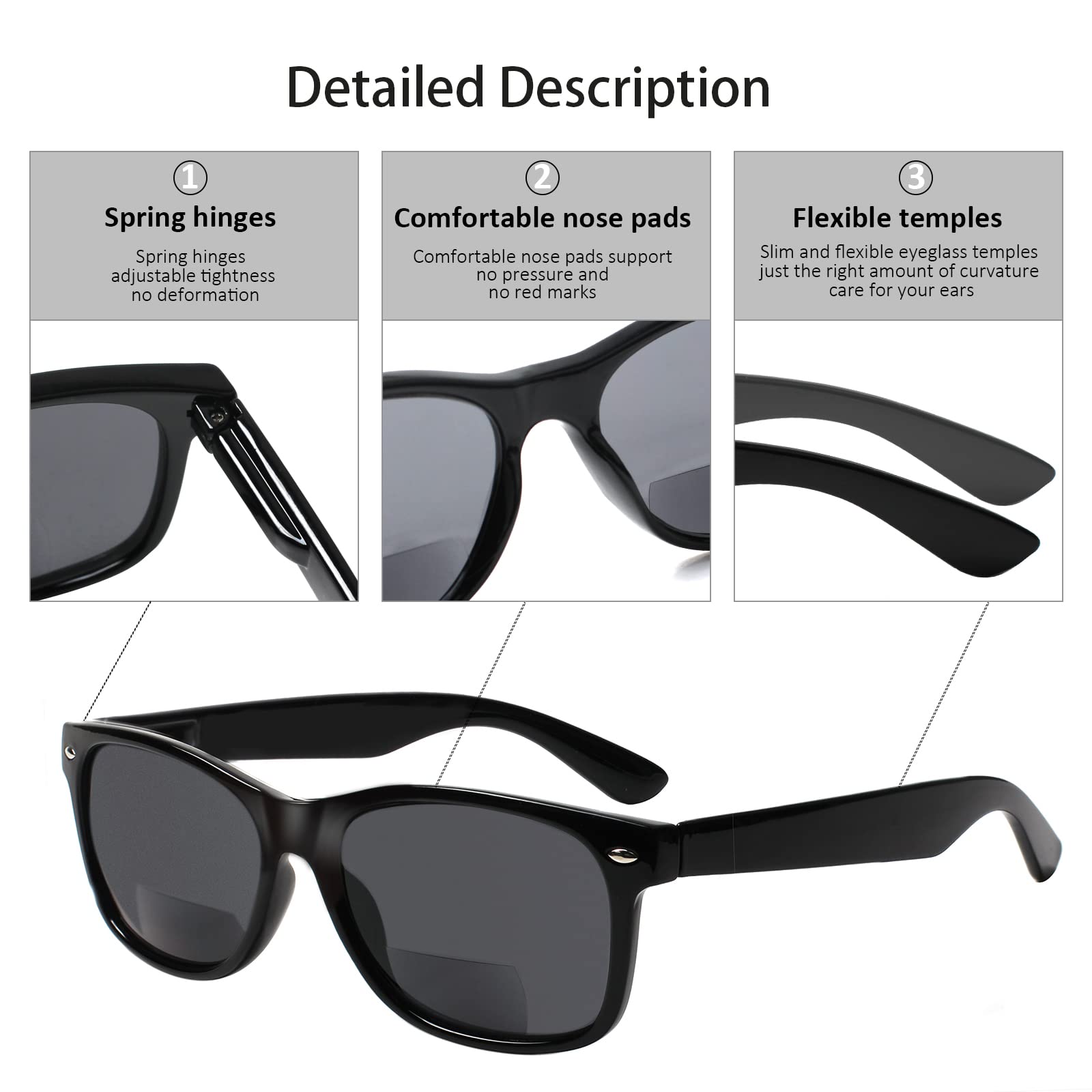 Sumkyle 4-pack bifocal sun readers ideal for daily wear.