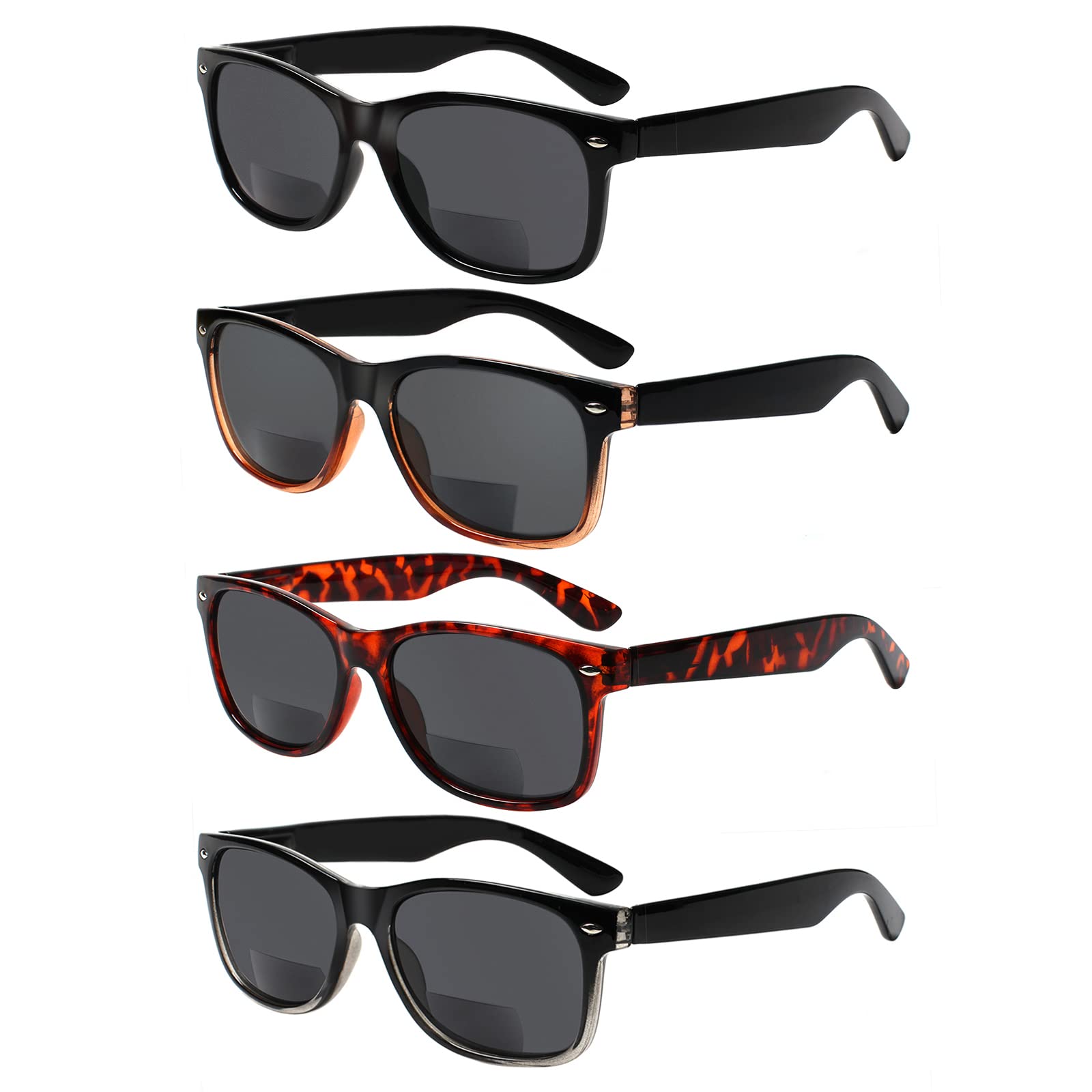 Sumkyle bifocal sunglasses with gray lens for comfortable outdoor reading.