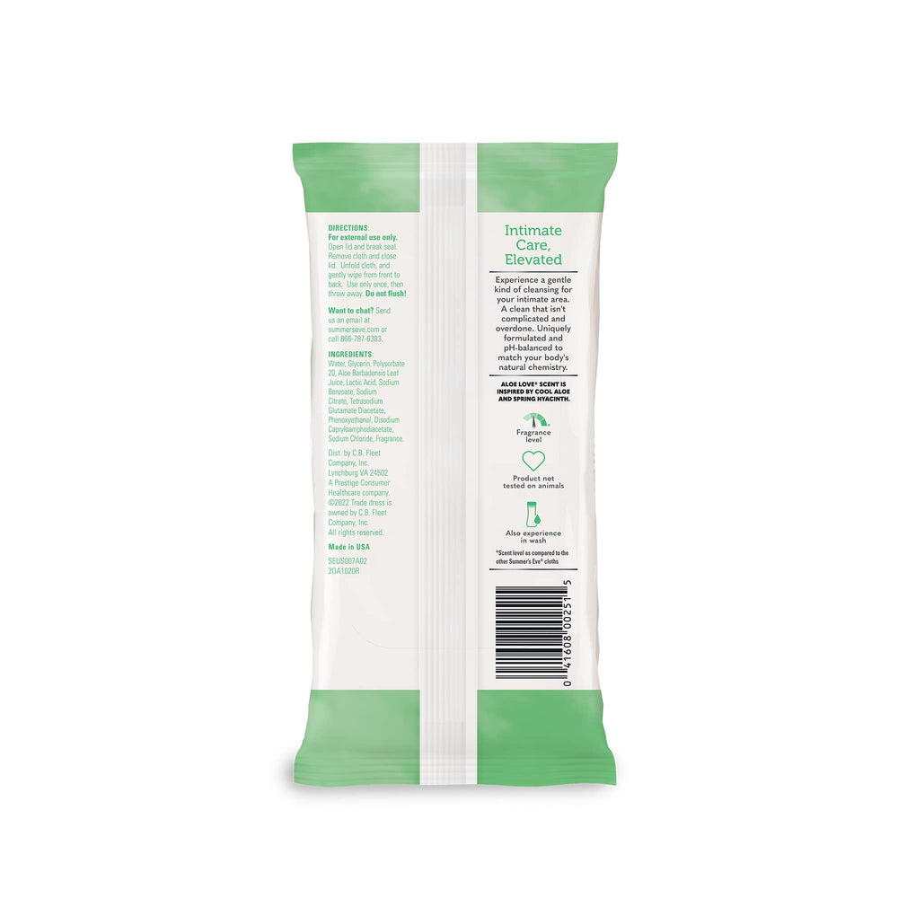 Summer's Eve Aloe Love scent evokes aloe and spring freshness.