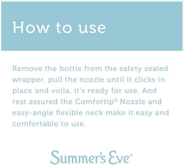 Summer's Eve Douche easy-angle neck aids precise application