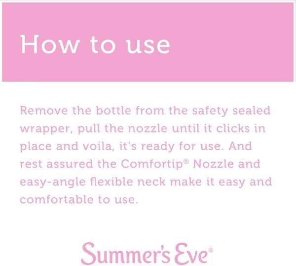 Summer's Eve Island Splash hypoallergenic formula with no dyes or parabens