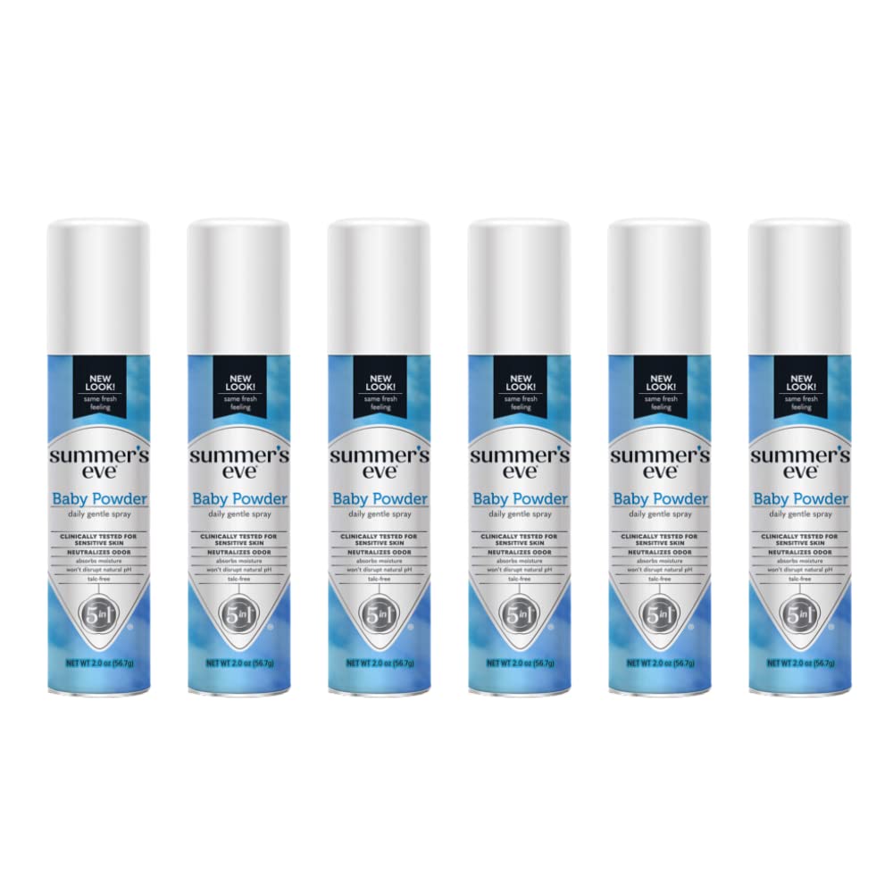 Summer's Eve Freshening Spray baby powder 2oz bottle front for daily freshness
