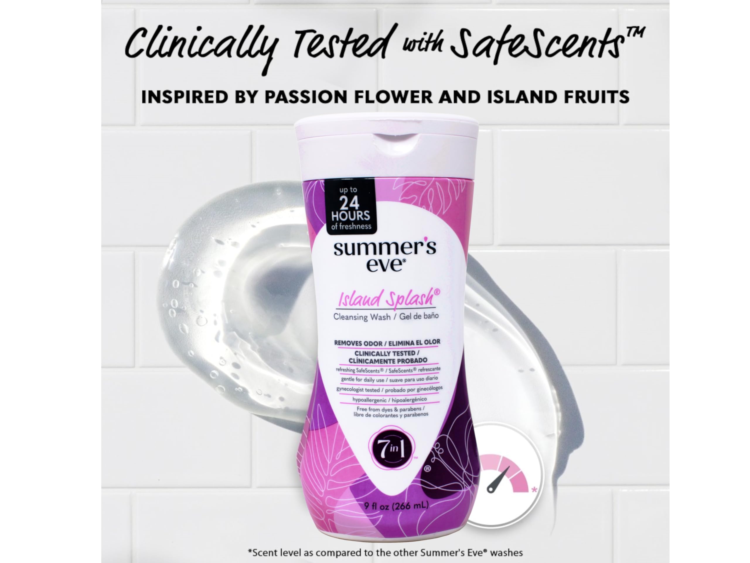 Bathroom scene with Island Splash scent for a refreshing daily cleanse