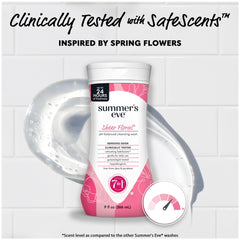 Twelve bottle pack of Summer's Eve Sheer Floral wash for ongoing care