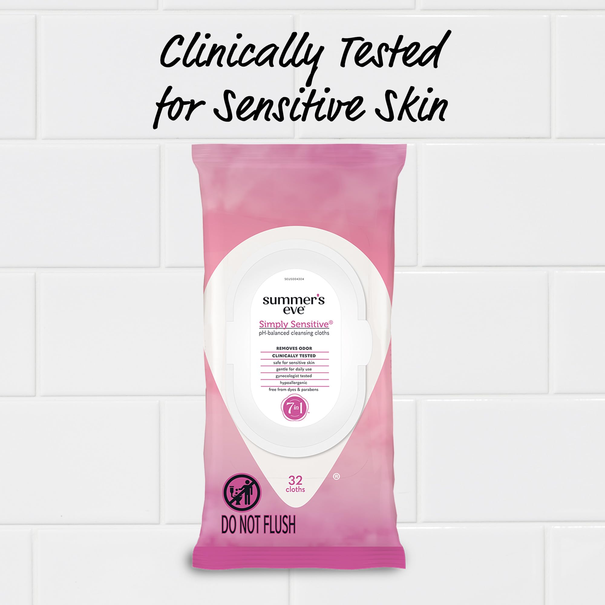 Soft wipe texture signals gentle cleansing suitable for sensitive skin.
