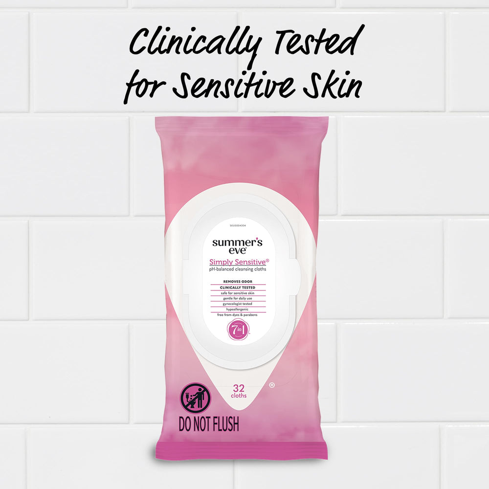 Soft wipe texture signals gentle cleansing suitable for sensitive skin.