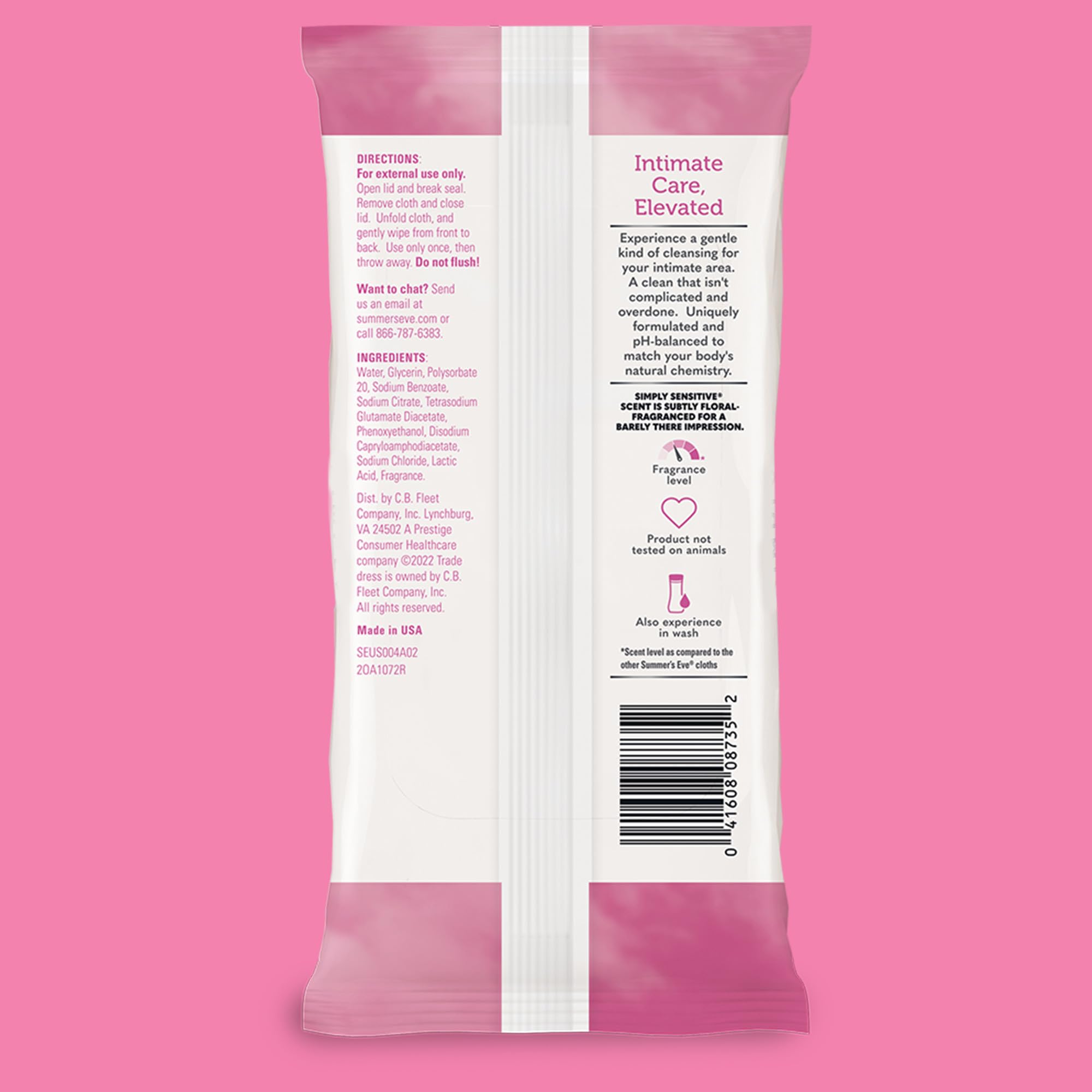  Daily-use lifestyle shot showing Simply Sensitive wipes in use.