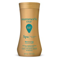 Summer's Eve Spa Renewing Jasmine wash bottle for gentle daily cleansing