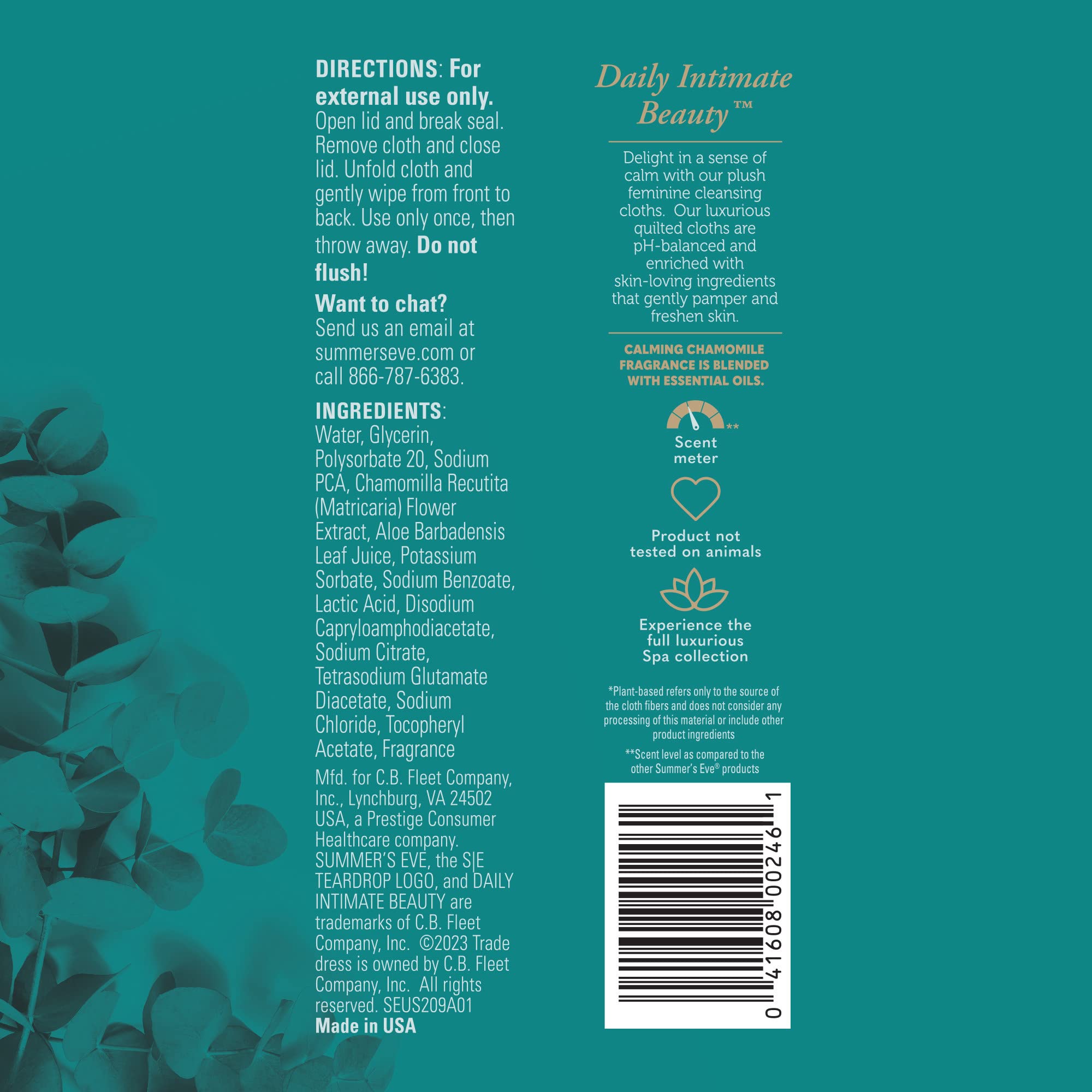 Travel-friendly 24-count pack for on-the-go freshness with Summer's Eve.