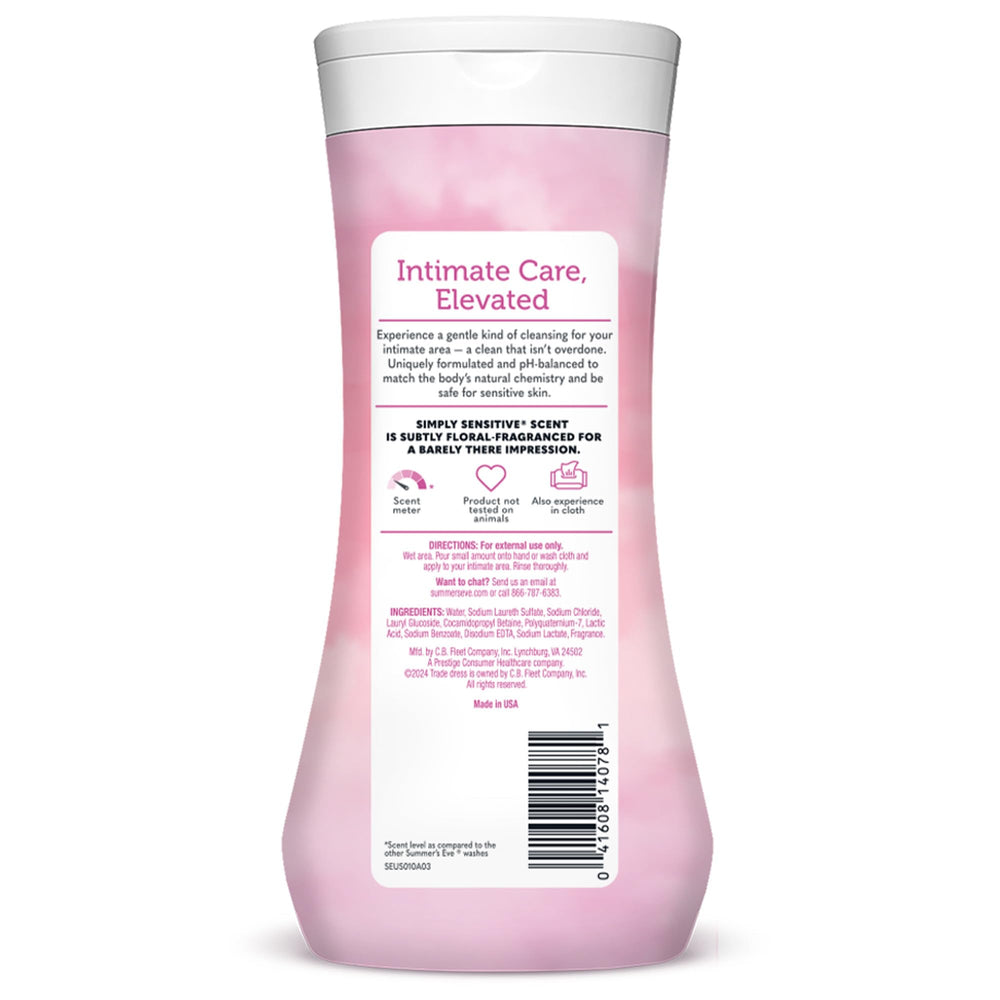 Packaging highlights pH-balanced formula aligned with natural intimate chemistry.