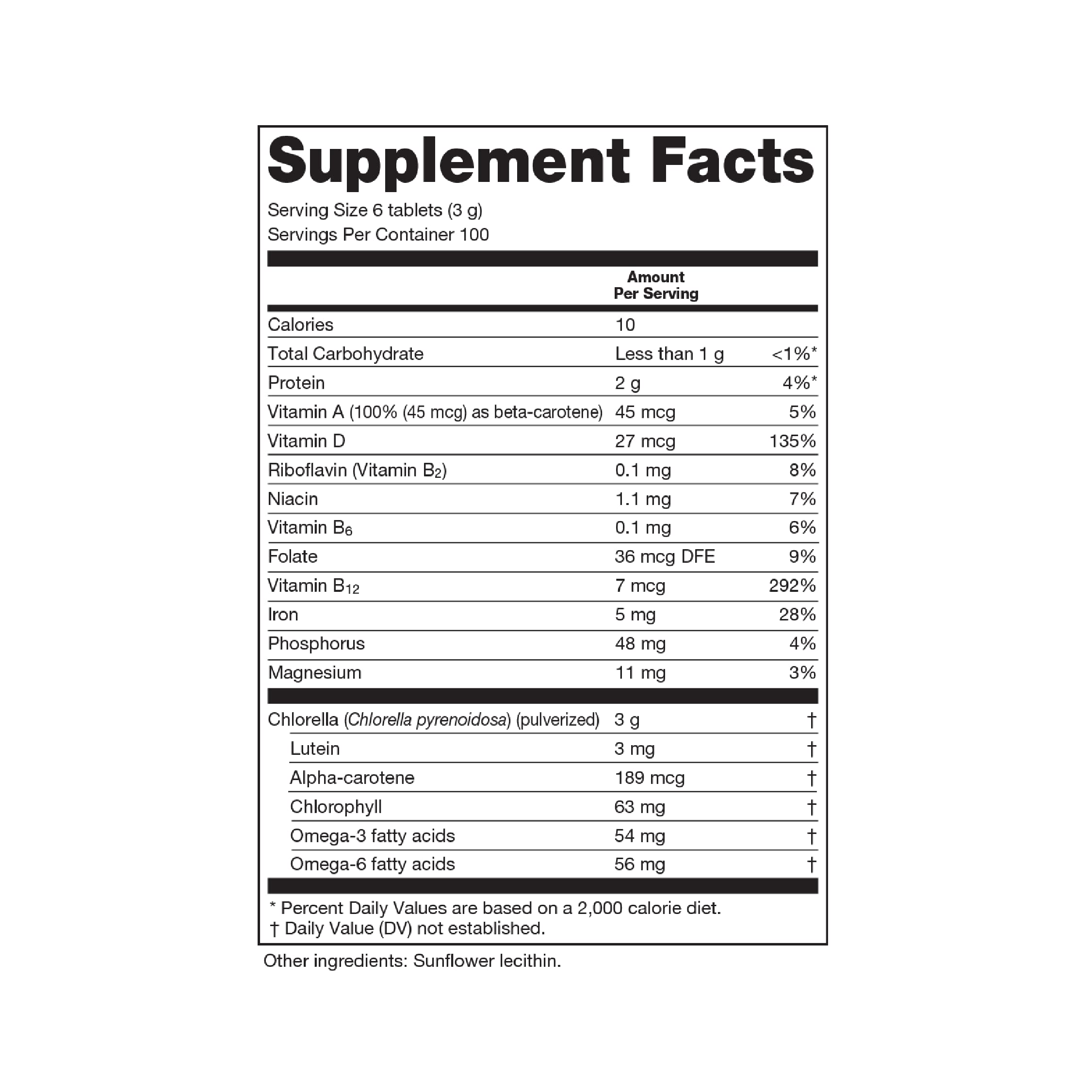 Sun Chlorella tablets stacked show convenient greens for gut health support.