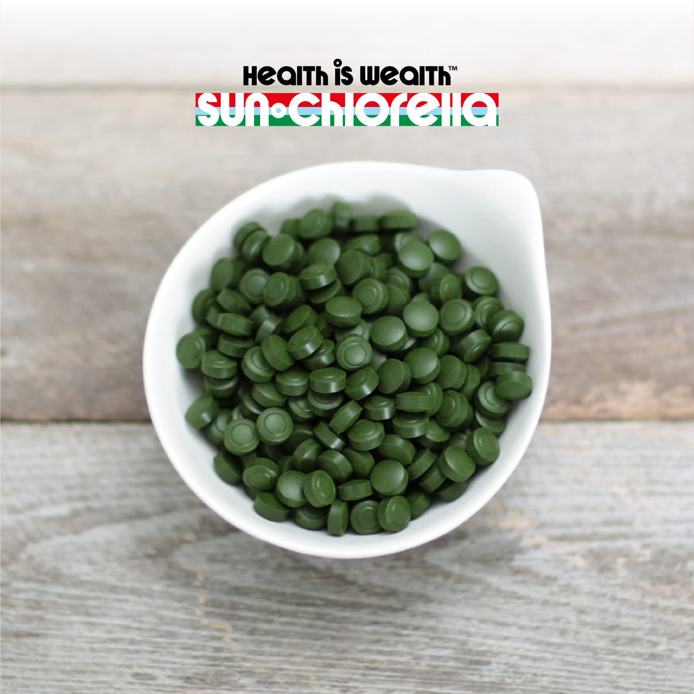 Sun Chlorella non-GMO seal signals purity and trust.