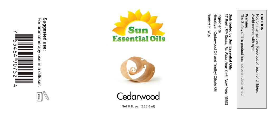 Sun Essential Oils Cedarwood diffuser aroma enhances room fragrance and mood.