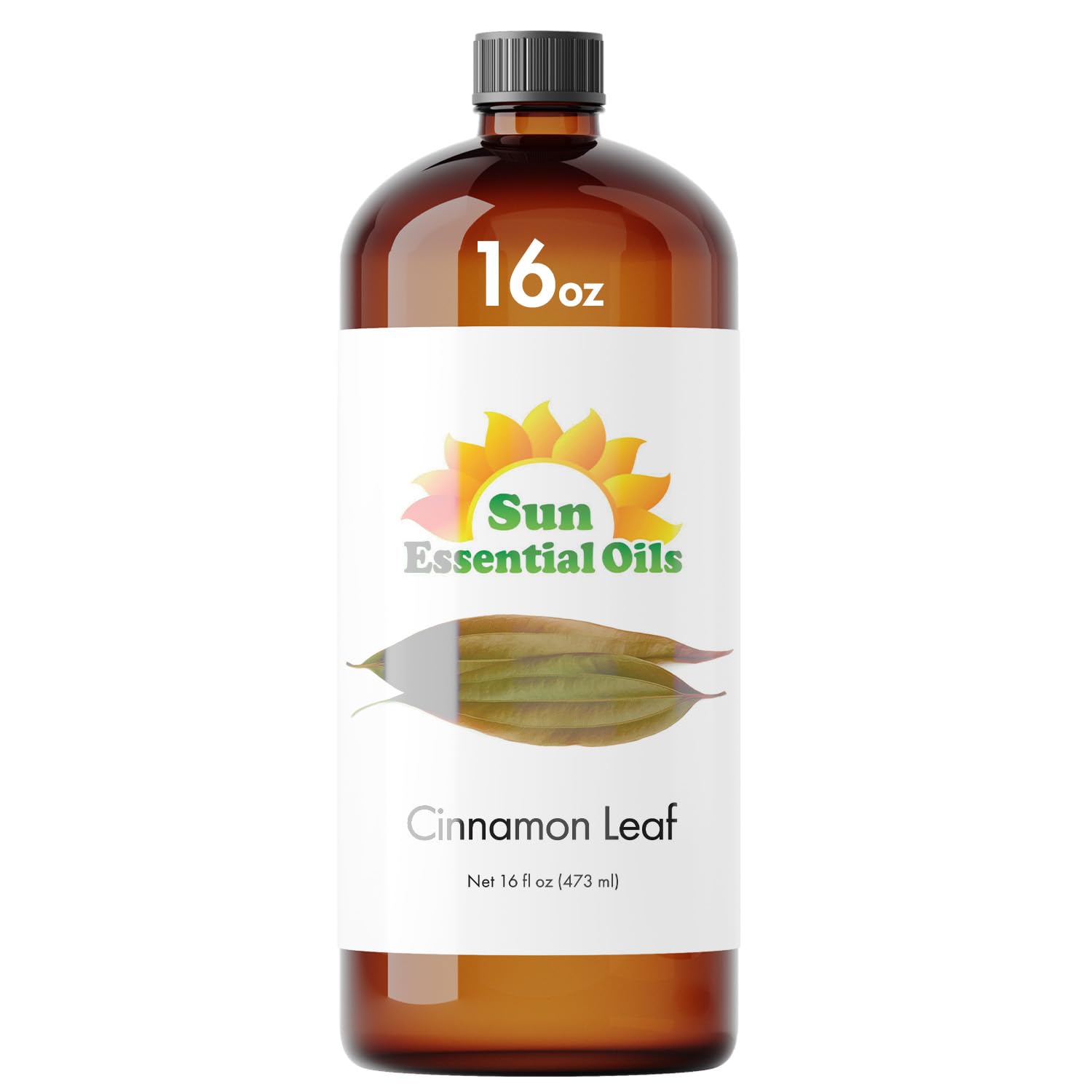 Sun Essential Oils Cinnamon Leaf bottle 16oz for diffusion and calming ambiance