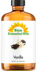 Sun Essential Oils Vanilla bottle with dropper for precise dosing