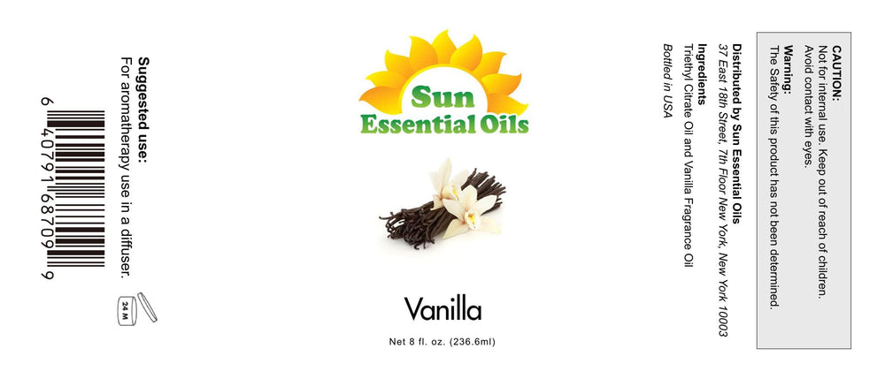 Sun Essential Oils Vanilla in diffuser for a soothing aroma