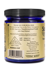 Sun Potion Moringa Leaf Powder scoop for quick shakes.