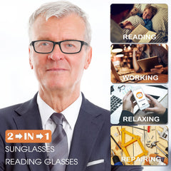 SUNAMOY two-pack blue light reading glasses for indoor and outdoor use
